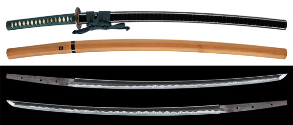 刀 大和大掾藤原正則 附 黒蝋色塗刻鞘打刀拵 保存刀剣鑑定書 新刀上作 良業物の販売