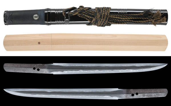 短刀 備州之住長船十郎左衛門尉藤原春光作 天正三年乙亥八月吉日 附 七五三刻鞘合口短刀拵 特別保存刀剣鑑定書 業物の販売