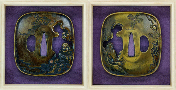 鍔 陳孝 蝦蟇仙人図鍔