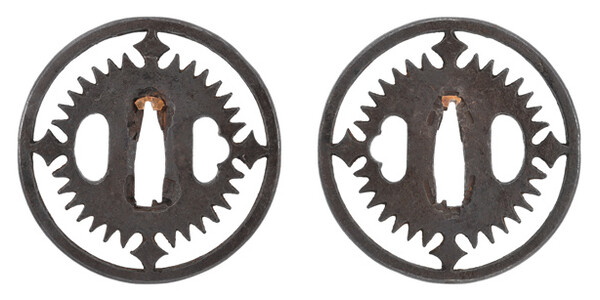 鍔 無銘 金山 射光透鍔 保存刀装具鑑定書