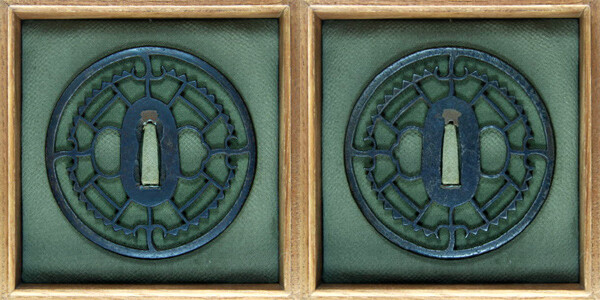 無銘 正阿弥 時計文透鍔 保存刀装具鑑定書