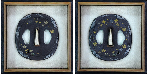 鍔 江戸肥後鍔 無銘 日本刀剣保存会鑑定書