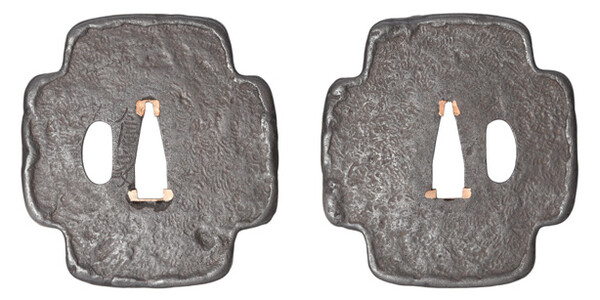 鍔 銘 信家 打込文様鍔 特別保存刀装具鑑定書