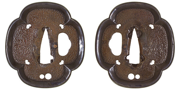 鍔 無銘 太刀金具師 四方猪目透鍔 保存刀装具鑑定書