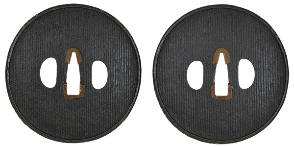 鍔 無銘 格子図鍔