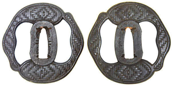 鍔 無銘 武州 あじろ瓢箪図