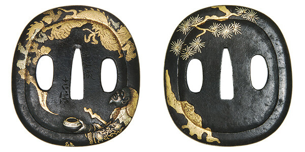 鍔 平安城 吉信 日本刀剣保存会鑑定書