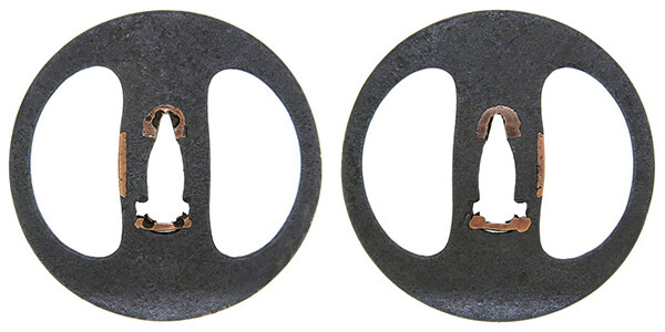 鍔 備前駿河 左右大透鍔 保存刀装具鑑定書