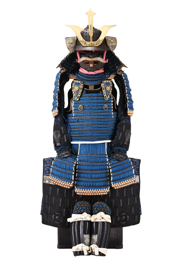 甲冑/鎧 鉄黒漆塗切付小札縹糸威二枚胴具足 甲種特別貴重資料の販売