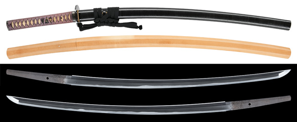 刀 鬼塚吉国 附 黒漆変塗鞘打刀拵 特別保存刀剣鑑定書 新刀上作の販売