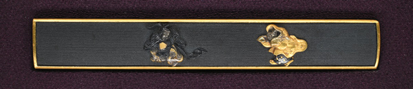 小柄 無銘 山崎派 舞踊図小柄 保存刀装具鑑定書の販売