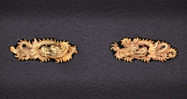 目貫 無銘 美濃 這龍図目貫 特別保存刀装具鑑定書