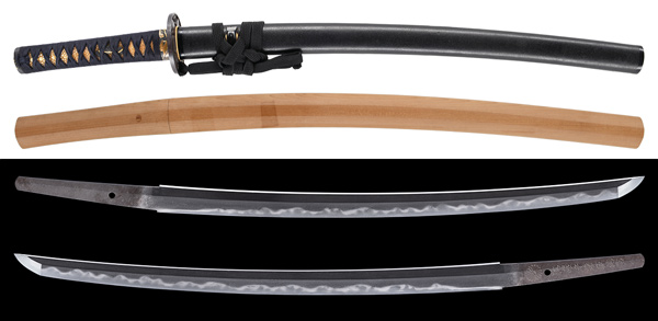 脇差 (菊紋)信濃守藤原信吉 附 黒石目地塗鞘脇差拵 特別保存刀剣鑑定書 日本刀剣保存会鑑定書の販売