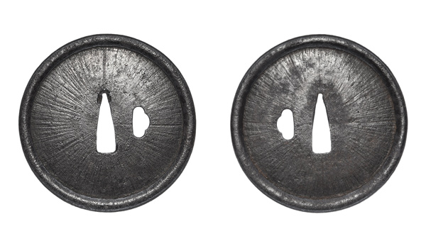 鍔 無銘 甲冑師 阿弥陀鑢文鍔 保存刀装具鑑定書の販売