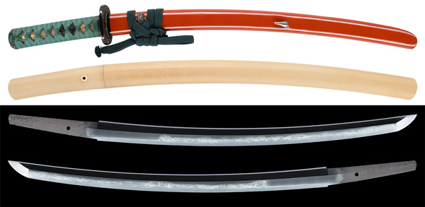 脇差 丹後守藤原兼道 (菊紋)一 附 朱漆塗鞘脇差拵 特別保存刀剣鑑定書 新刀上作 良業物の販売