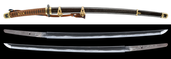 刀 武蔵国昭富造之 昭和十八年八月日 旧日本軍海軍軍刀拵入り | 刀 
